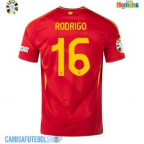 Camisa de time de futebol Espanha Rodri Hernandez #16 Replicas 1º Equipamento Europeu 2024 Manga Curta